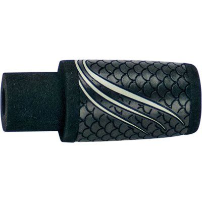 Alps/Winn Split Grip Fighting Butt - 2.5" - Black/Gray trim- WNSGFB2.5-B/CGR-350