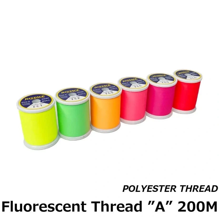 Justace NCP Florescent Poly Thread - Sizes A & C