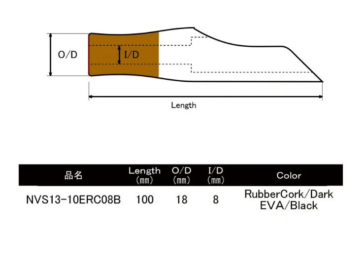 Justace EVA/Rubberized Cork Grip for Fuji NVSS Reel Seats