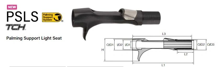 Fuji PSLS Palming Support Casting Reel Seat - TCH (Titanium Carbon Hybrid)