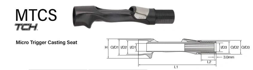 Fuji MTCS TCH (Titanium Carbon Hybrid) Micro Trigger Casting Reel Seat