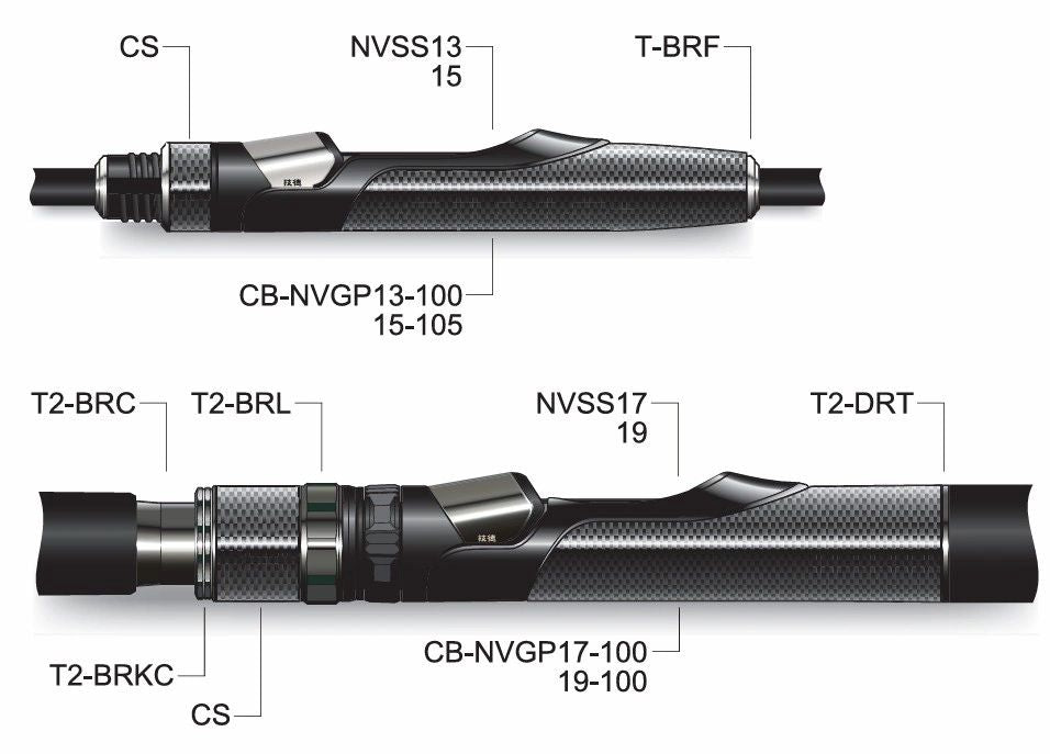Fuji CB-NVGP Carbon Rear Grip for NVSS TCH seats - Voodoo Rods LLC