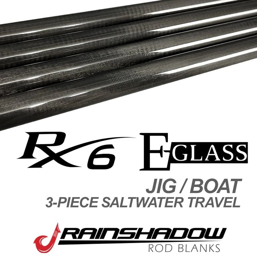Rainshadow 3PC E-Glass Saltwater Travel Rod Blank - 6' 6"Fast/MH