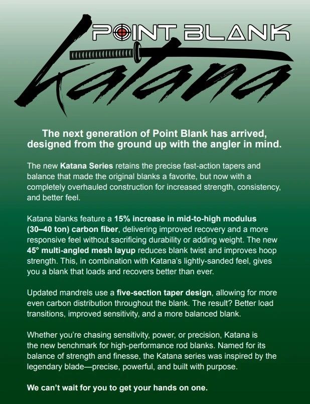 Point Blank Katana Rod Blanks