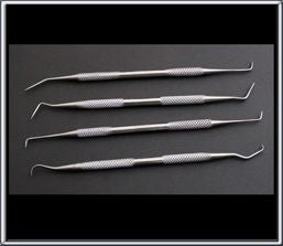 7" Double Ended Carbon Steel Pick Set (4 pieces)