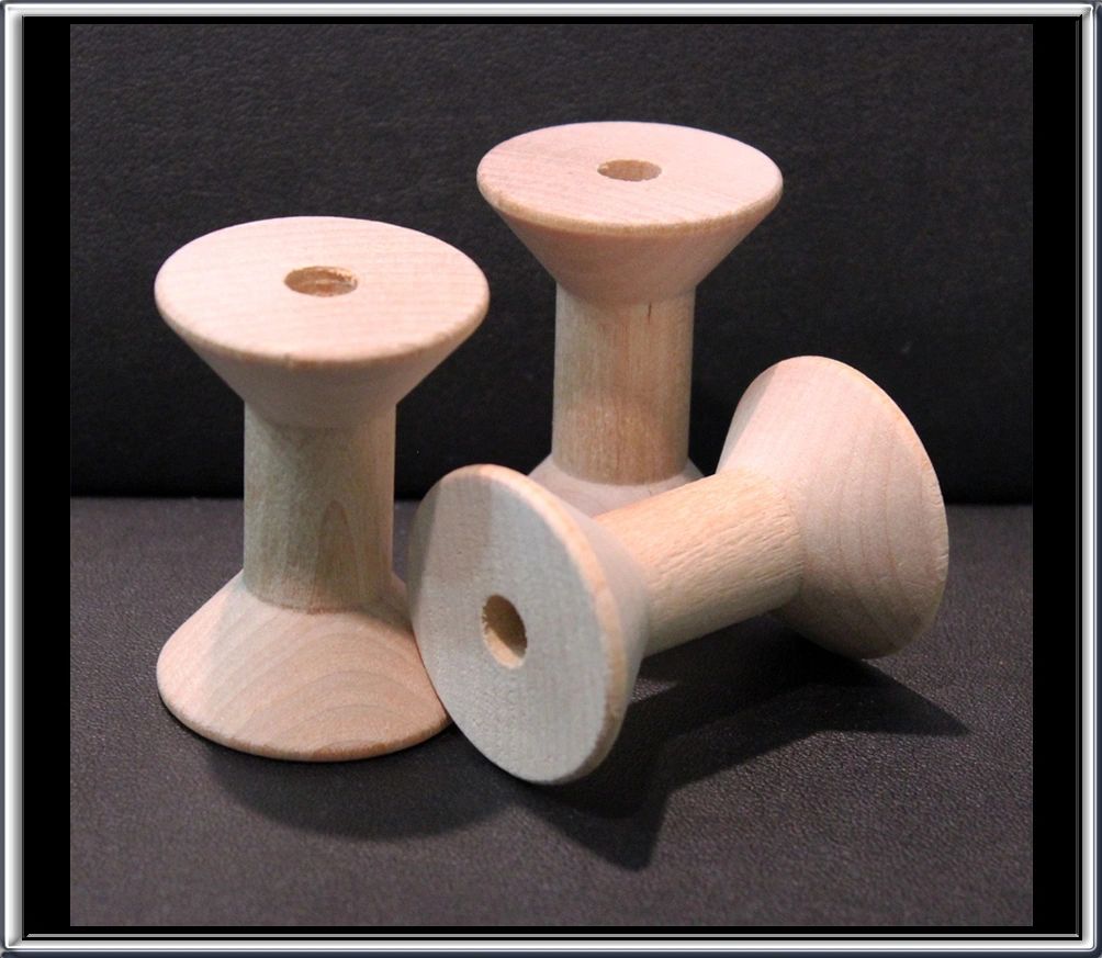 Wooden Thread/Cord Spools - Set of 5