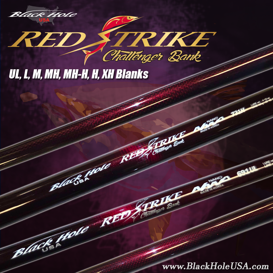 Black Hole Challenger Bank RedStrike Rod Blanks