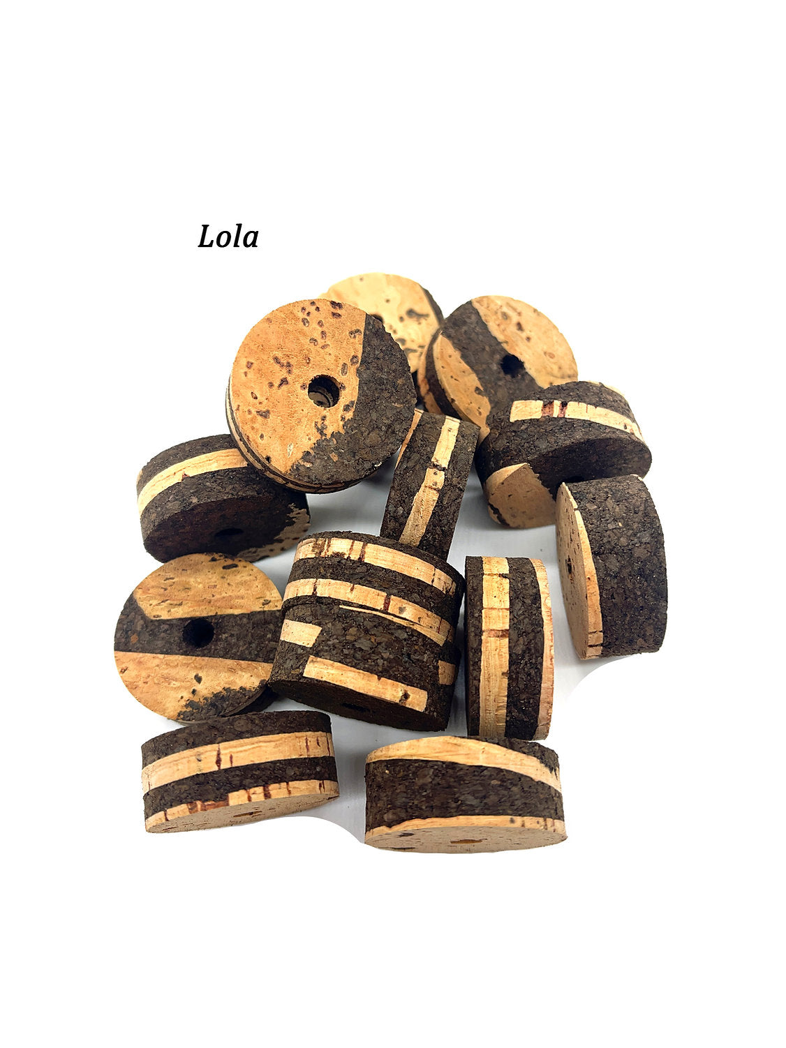 Premium Burl Cork Rings -  Lola Horizontal (10 piece pack)