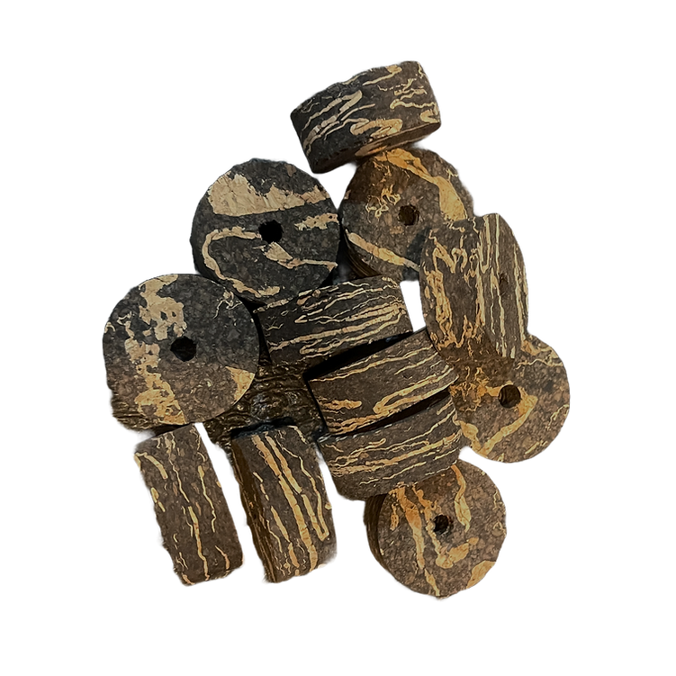 Premium Burl Cork Rings -  Midnight (10 piece pack)