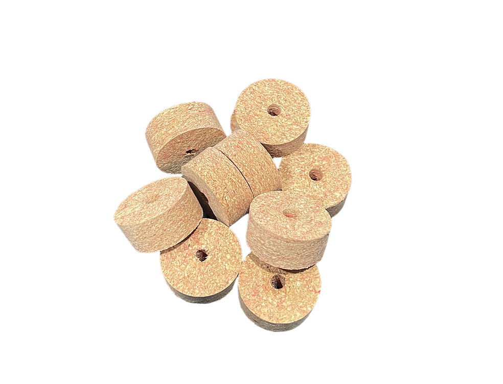 Premium Burl Cork Rings -  Red V2 (10 piece pack)